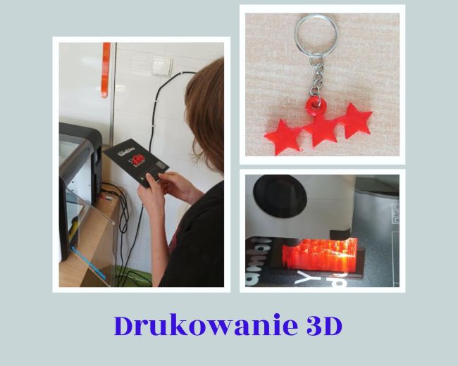 Drukowanie breloczka z gwiazdek i postaci 3D.