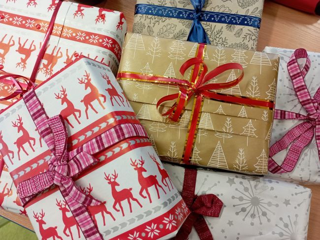 Prezenty zapakowane przez uczestników konkursu
