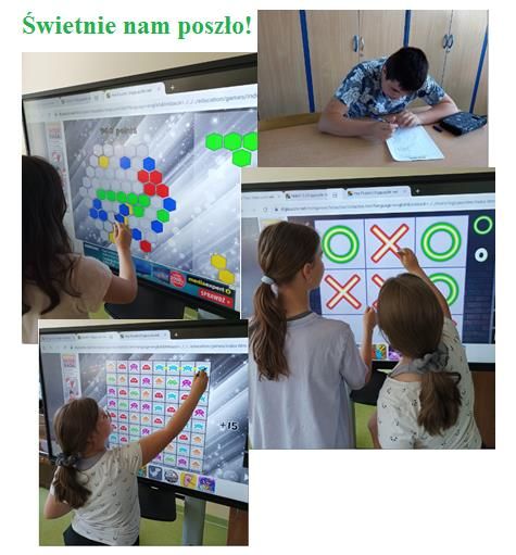 Uczniowie uczestniczący w quizach z okazji Dnia Dziecka - Świetnie nam poszło!