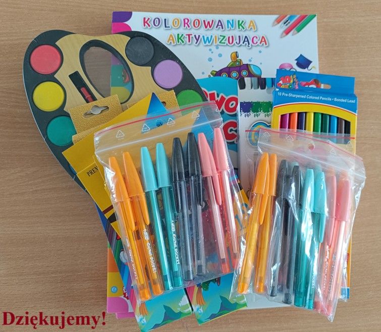 Zebrane artykuły na rzecz dziecięcych oddziałów szpitalnych – w ramach współpracy z Fundacją Gdy Liczy się Czas - Kolorowanka aktywizująca - Dziękujemy!